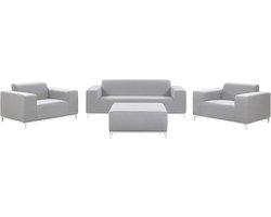 ROVIGO - Loungeset voor 5 - Lichtgrijs - Polyester