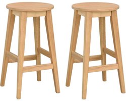 Rowico Home Austin houten barkruk naturel - 65 cm - set van 2