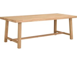 Rowico Home Brooklyn Houten Eettafel - Verlengbaar - Massief Eikenhout - FSC Keurmerk - Scandinavisch - Exclusief Verlengstuk - Naturel - 220 x 95 cm