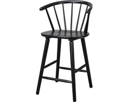 Rowico Home Carmen houten spijlen barkruk zwart - 65 cm