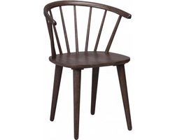 Rowico Home Carmen Houten Spijlenstoel Bruin - Eetkamerstoel - Met Armleuning - Hout - Scandinavisch