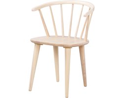 Rowico Home Carmen Houten Spijlenstoel Whitewash - Eetkamerstoel - Hout - Scandinavisch