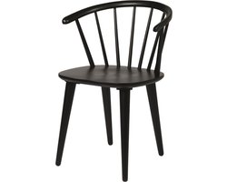 Rowico Home Carmen Houten Spijlenstoel Zwart - Eetkamerstoel - Hout - Scandinavisch