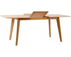 Rowico Home Cirrus Butterfly Uitschuifbare Eettafel - Hout - voor 6-8 Personen - Uitklapsysteem - Eetkamertafel - Naturel - 150 tot 195 x 90 cm