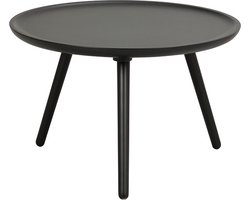 Rowico Home Daisy Salontafel Zwart - Hout - Rond - Schuine Poten - Ronde Koffietafel - Bijzettafel - Woonkamer - Scandinavisch - Ø 55 x 35 cm