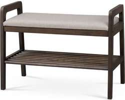 Rowico Home Inverness eikenhouten bankje met Zitkussen - 75 x 55 cm