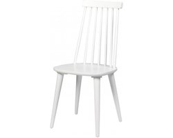 Rowico Home Lotta Houten Spijlenstoel Wit - Eetkamerstoel - Hout - Modern - Scandinavisch