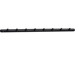 Rowico Home Milford eikenhouten kapstok zwart - 8 haakjes - 80 cm