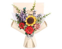 Rowood DIY Wooden Flower Bouquet 3D Wooden Puzzle TW01H Wood Art - Wooden Flower Bouquet