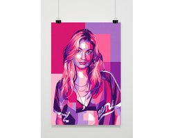 Roxy Dekker Poster - Muziek Posters - Zangeres - Sugardaddy - Viral - Pop Art - Roze - Wanddecoratie Woonkamer - 180 gram papier - S7202AZ - Formaat 50 x 70cm
