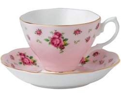 Royal Albert New Country Roses Theekop en schotel - pink vintage