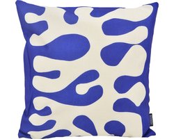 Royal Blue Coral Kussenhoes | Katoen/Linnen | 45 x 45 cm