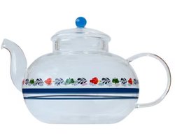 Royal Boch Boerenbont Glazen Theepot
