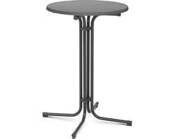 Royal Catering - Hoge bartafel - Ø 70 cm - vouwbaar - grijs