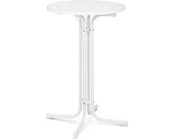 Royal Catering - Hoge bartafel - Ø 70 cm - vouwbaar - wit