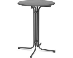 Royal Catering - Hoge bartafel - Ø 80 cm - vouwbaar - grijs