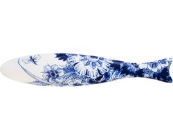 Royal Delft Blue Herring Dragonfly flower