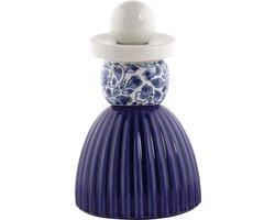 ROYAL DELFT Proud Mary figuur 3 - Cobalt Flower-Pattern - 17 cm
