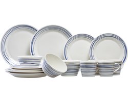 Royal Doulton Pacific Lines - Serviesset 4 Persoons - Porselein - Wit / Blauw - 16 delig