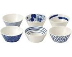 Royal Doulton Pacific - Serveerschaaltjes - Kommen - Porselein - Wit / Blauw - ⌀ 21 cm - 6 Stuks