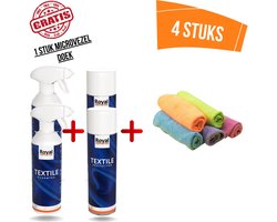 Royal Furniture set - 2 x Textile protector + 2 x Cleantex vlekkenspray 2000ml+ (Gratis) 1 stuk Microvezel Doek