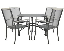 Royal Garden Balero ronde stapelbare tuinset strekmetaal Ø105 cm.