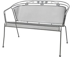 Royal Garden Elegance strekmetaal 2-zits tuinbank - Antraciet