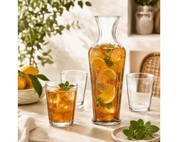 Royal Leerdam karaf Hedone - 1 liter - glas - incl 4x waterglazen - 350 ml