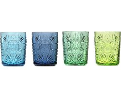 Royal Leerdam - Starla Match & Color - Waterglazen set - 4 delig - 35 cl - Blauw/Groen - Glazen - Waterglas