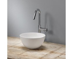 Royal plaza Legato waskom 24x24x12cm rond zonder overloop mat wit