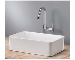 Royal plaza Legato waskom 38x24x12cm rechthoek keramiek zonder overloop wit