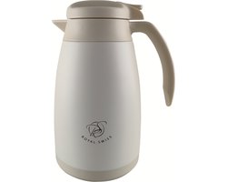 Royal Swiss - Thermoskan 1.5L - Isoleerkan - RVS - Beige - Koffie - Water - Voor warme en koude dranken