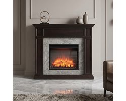 RoyalFlame Luxe Elektrische Sfeerhaard met - Eiken - Sfeerhaard Schoorsteenmantel – 3D Vlameffect, - Medahomestore