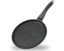 Royalty Line® CP24M Pannenkoekenpan Inductie - Ø 24 cm - Pannenkoekenpannen Met Antiaanbaklaag - Pancake Pan Voor Alle Warmtebronnen - Crepe Pan - Zwart