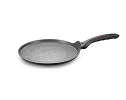 Royalty Line® FQN24 Pannenkoekpan Inductie - Ø 24 cm Pannenkoekenpan - Antiaanbaklaag - Pancake Pan Voor Alle Warmtebronnen - Flensjespan - Zwart