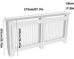 RoyaLuxe - Radiatorombouw - Radiatorombouw Kant En Klaar - Verwarmingsombouw Radiatorafdekking - Grijs XL - Radiator - Woonkamer Meubel - Meubel - Woonkamer - Hout