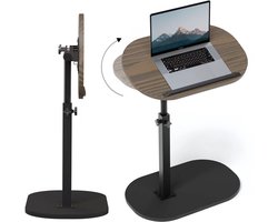 Roygbiv Bijzettafel - Sofa tafel - Laptop stand - C-vorm - Voor Woonkamers en Sofa’s - In Hoogte Verstelbare - Bruin