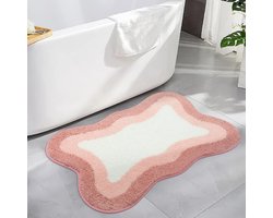 Roze badkamermat, wasbaar, zacht, antislip, leuke badkamerdecoratie, schattige badmat