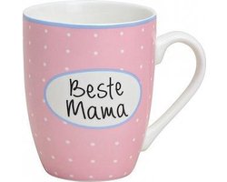 Roze beker met opdruk Beste Mama