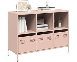Roze, halkast, voor kantoor, interieur, 101,5 x 39 x 73,5 cm, koudgewalst staal