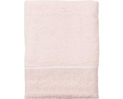 Roze katoenen handdoek met kant - 70 x 140 roze