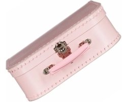 Roze kinder speelgoed koffertje van 25 cm
