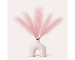 Roze Pampasgras Droogbloemen | Decoratieve Takken voor Vaas | Bohemian & Scandinavische Woonstijl