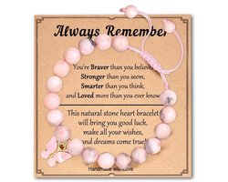 Roze Vlinder Armband Natuurlijke Steen Sieraden Kaart Verjaardagscadeaus voor Meisjes Verjaardagscadeaus voor Dochter Cadeaus voor Beste Vrienden Grote Natuurlijke Steen Parel, natuurlijke steen parel
