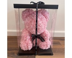 Rozen beer 40cm met geschenkdoos - Decoratieve accessoires - Licht Roze