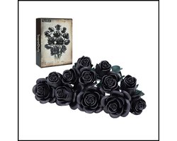 Rozen Boeket Bloem Bouwstenen Set – Botanische Bloemenmodel Speelgoed – Gothic Kamerdecor – Cadeau voor Volwassenen en Meisjes