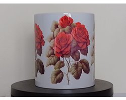 Rozen Mok 330ml – Keramische Bloemenmok met Rozenprint – Elegante Romantische Koffie- en Theebeker – Vaatwasserbestendig & Magnetronbestendig – Perfect Cadeau voor Vrouwen, Moederdag, Jubileum of Verjaardag – Duurzaam & Stijlvol Ontwerp
