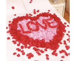 Rozenblaadjes - Rood - 100 stuks - Romantische avond - Valentijnsdag - Huwelijksaanzoek - Huwelijksjubileum - Verras je partner - Romantisch diner - Sfeer - liefde - verrassing - E1.3