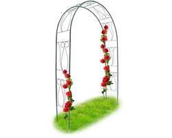 rozenboog - metaal - 233 x 153 x 39 cm -- donkergroen