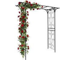 rozenboog - zwart - 204x206x52 cm - metaal